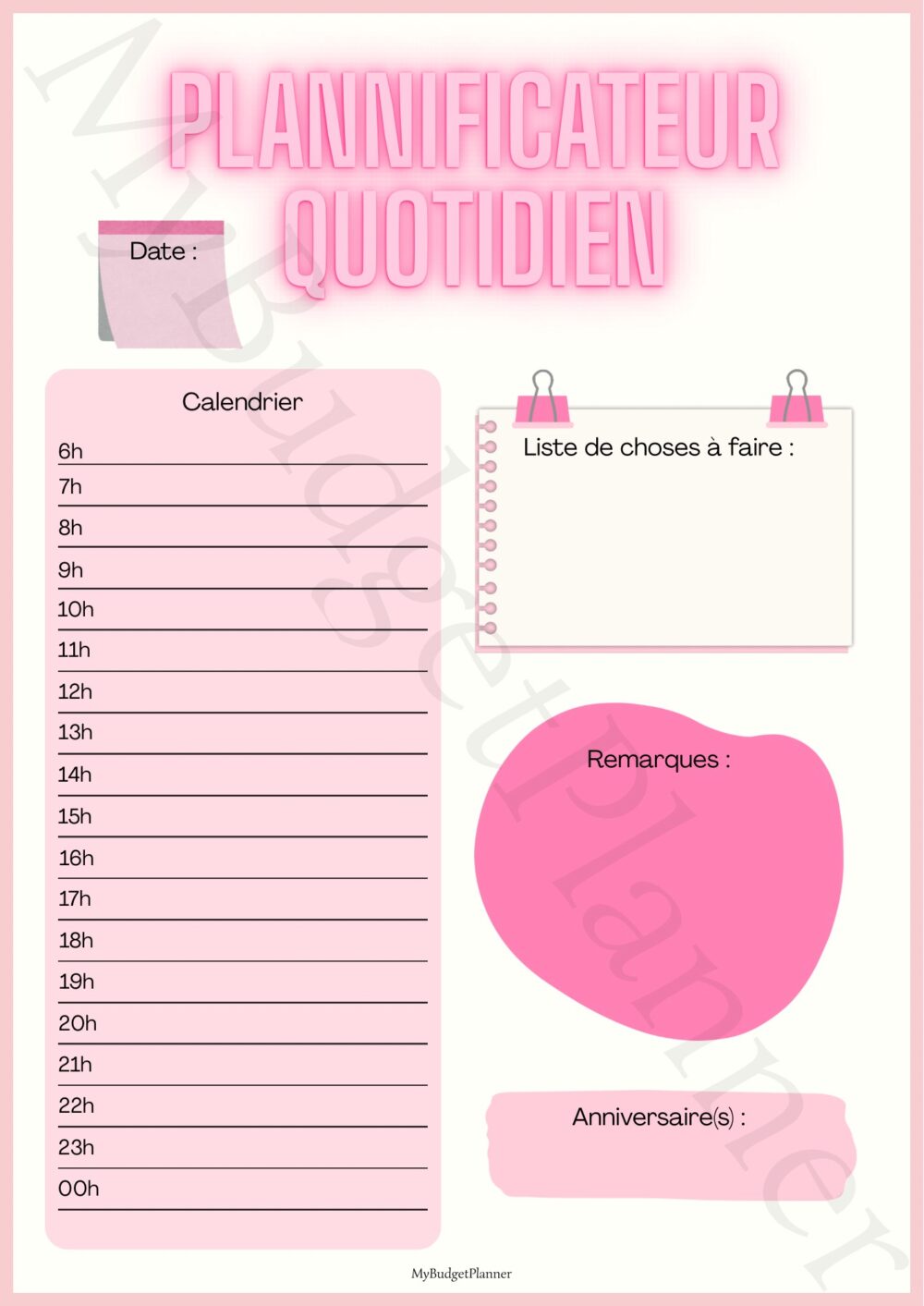 Planificateur quotidien – Image 2