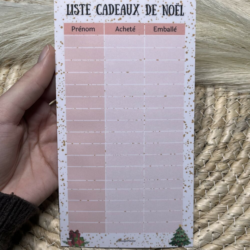 Liste cadeaux de Noël A5