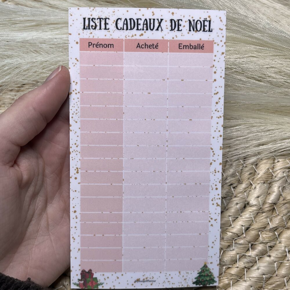 Liste cadeaux de Noël A6
